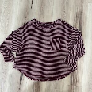 JODIFL Red Relaxed 3/4 Sleeve top